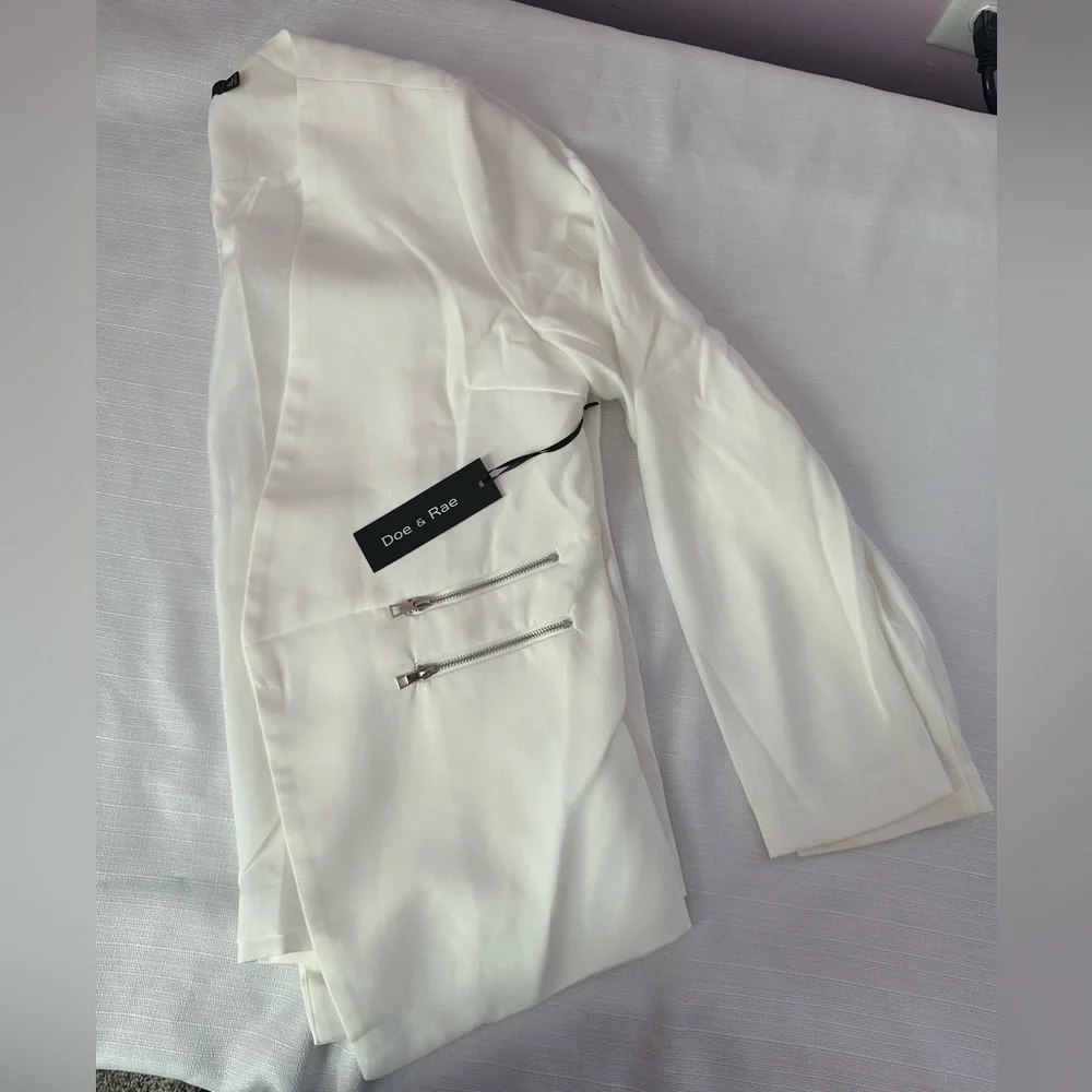 Doe & Rae White Women's Jacket, size L - Picture 5 of 7